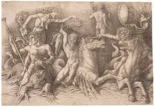 Deniz Tanrıları Savaşı, yarım kaldı by Andrea Mantegna