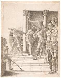 İsa kamçılandı by Andrea Mantegna