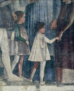 Sigismund ve Francesco II Gonzaga, Andrea Mantegna (1431-1606), fresk, San Giorgio Kalesi, Düğün Odası veya Camera Picta, Mantua tarafından Toplantı Duvarından detay by Andrea Mantegna