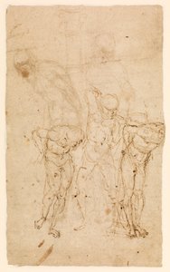 Christ at the Column (yassı), c.1460-65 (kağıt üzerinde kalem ve mürekkep) [ayrıca bkz. 5934515] by Andrea Mantegna