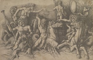 Deniz Tanrıları Savaşı Bir frizin sol kısmı, ca. 1485-88. by Andrea Mantegna
