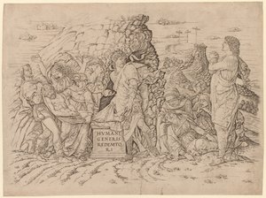 Entombment. by Andrea Mantegna