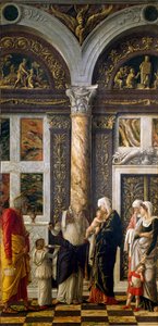 Uffizi poliptik: “” sünnet””” Sağ kısım. Ahşap üzerine Detrempe, Andrea Mantegna (1431-1506) 1464-1470. karartmak 86x42,5 cm Floransa, Galleria degli Uffizi (Ofisler) by Andrea Mantegna