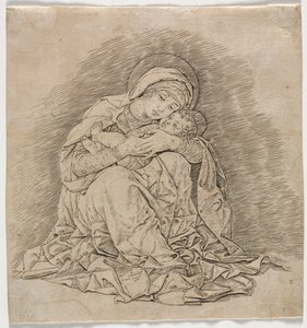 bakire ve çocuk by Andrea Mantegna