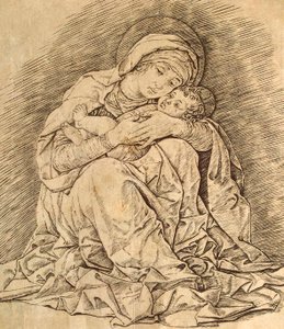 Bakire ve çocuk. by Andrea Mantegna