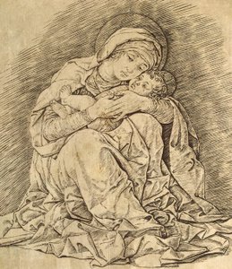 bakire ve çocuk by Andrea Mantegna