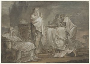 Vesta Bakireleri ile Kurban Sahnesi by Andrea Oppiani