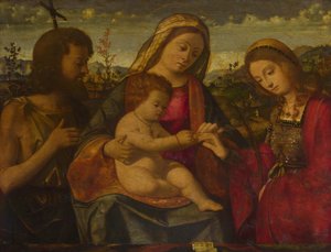 Vaftizci Yahya ve Catherine ile Bakire ve Çocuk, 1504