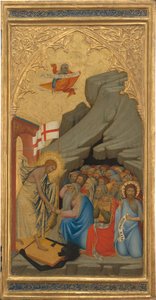 The Descent into Limbo, c.1380 (ahşap panelde yumurta aroması ve altın varak)