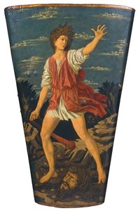 Goliath Başlı David, c.1450-55 (ahşap üzerine deri üzerine tempera) by Andrea del Castagno