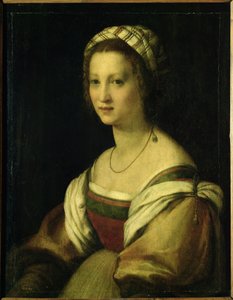 Lucrezia di Baccio del Fede, Sanatçının Karısı, c.1513 / 14 (panelde yağlı boya)