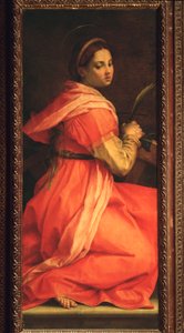 İskenderiyeli Aziz Catherine, Aziz Agnes Altarpiece (Resim, 1525-1528) by Andrea del Sarto