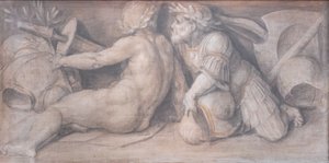 Klasik tarzdaki figürlerle sahne by Andrea del Sarto