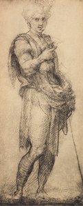 Andra del Sarto'nun çizdiği bir erkek figürünün incelenmesi. Çizimler ve Baskılar Dolabı, Uffizi Galerisi, Floransa by Andrea del Sarto