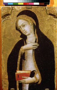 1410 Puşkin Müzesi, Moskova dolaylarında Andrea di Bartolo (1389-1428) tarafından ahşap üzerine "" Müjde Bakiresi "" (Virgin Annunciate) Tempera by Andrea di Bartolo