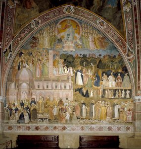 Katolik Kilisesi ve Dominik düzeninin zaferi. İspanyolların Şapeli (Fresco