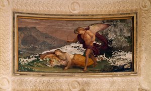 Fresk Andrea Appiani (1754-1817), Villa Reale, Monza, İtalya