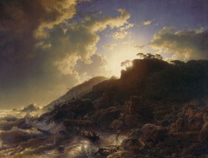 Sicilya Kıyısında Fırtınadan Sonra Gün Batımı, 1853.