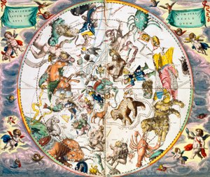 Zodyak işaretlerini gösteren gök düzlemi, 1660-1661