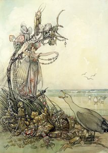 Yıkamada Mücevherler (kalem & mürekkep, wc, kağıt üzerine guaj) by Andreas Duncan Carse