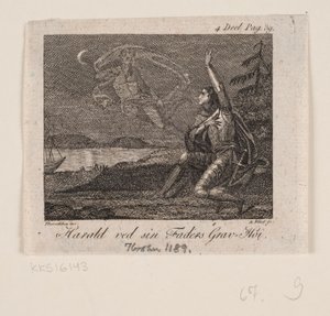 Harald, babasının mezar höyüğünde