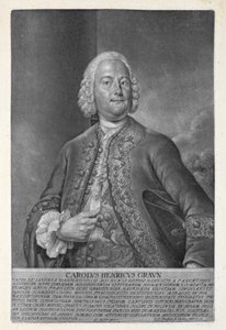 Carl Heinrich Graun (1703-59), Valentin Daniel Preissler (1717-65) tarafından oyulmuş 1752 (mezzotint) by Andreas Moller