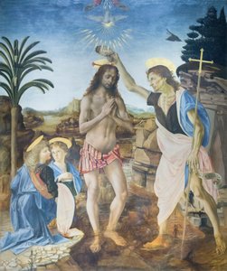 İsa'nın vaftizi by Andreea & Vinci Leonardo da (1452 1519) Verrocchio