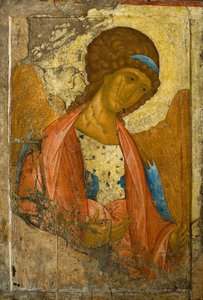 Başmelek Mikail. Deisus Çenesinden (Satır) (Zvenigorodsky)