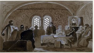 Boyarlar (boiardlar, boiarlar) (Boyar Duma) zamanındaki duma. Rusya Çarı I. Mihail (1596-1645) zamanında Kiev Rus Prensleri (Ruthenia) Danışma Konseyi. Andrei Petrovich Ryabushkin