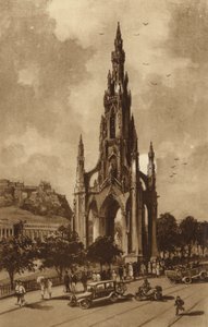 Edinburgh: Scott Anıtı, Princes Streek (taş)