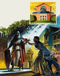 Tristan ve Isolde (kağıt üzerine guaj)