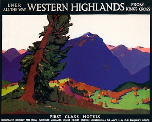 Western Highlands - Birinci Sınıf Oteller - İngiliz Posteri, c1926