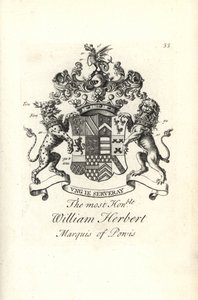 Sağ onurlu William Herbert, Powis 2 Marki arması ve arması by Andrew Johnston