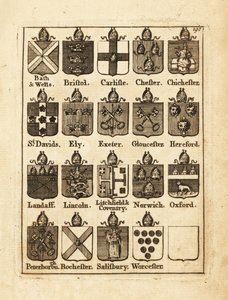 Bath & Wells, Bristol, Carlisle, Chester, Chichester, vb. Piskoposların arması by Andrew Johnston