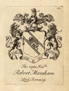 Sayın Robert Marsham, Lord Romney arması by Andrew Johnston