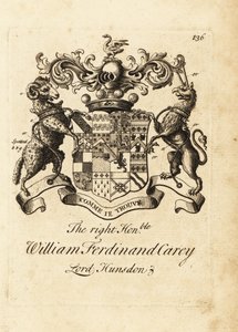 Çok Saygıdeğer William Ferdinand Carey, 8. Baron Hundsen, Lord Hunsdon arması by Andrew Johnston