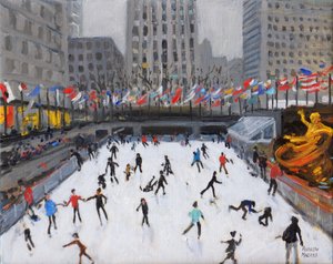 Noel pateni,Rockefeller Buz Pisti,New York,(2017, by Andrew Macara