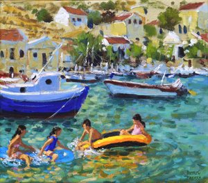 Botlarda eğlence,Simi,Yunanistan by Andrew Macara