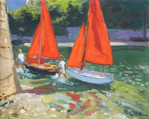 Yelkenli kızlar Looe , 2014, by Andrew Macara