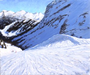 Vadiye, Courchevel, Fransa, 2019, (tuval üzerine yağlı boya) by Andrew Macara