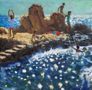 Deniz ışıltısı, Rovinj, 2016(tuval üzerine yağlı boya) by Andrew Macara