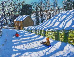Kızak,Üst Hulme,Pırasa,2020,(tuval üzerine yağlı boya) by Andrew Macara
