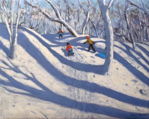 Kış, Bramcote, Nottingham, 2009 (tuval üzerine yağlı boya) by Andrew Macara