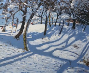 Kış, Ladmanlow, 2010 (tuval üzerine yağlı boya) by Andrew Macara