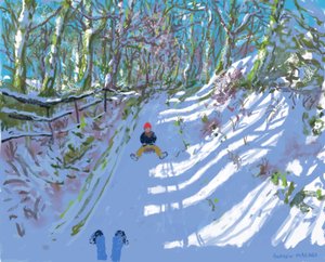 iPad boyama,Sledging,Windley Lane,Idridgehay,Belper,2021,Baskılar mevcut. by Andrew Macara