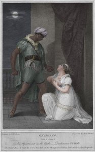 Otello. Perde 4. Sahne 2. Kalede Bir Apartman. Desdemona ve Othello, 1801. by Andrew Michel