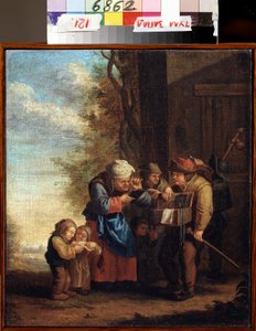 ""Gözlük Satıcısı veya Görme Alegorisi"" (Gözlük Satıcısı. Görme (The Five Senses serisinden) Resim Andries Dirksz Her ikisi de (1608-1641) 17. yüzyıl Devlet Sanat Müzesi Tula Rusya