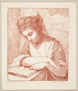 okuyan kız by Angelica Kauffmann