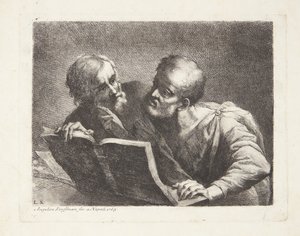 iki eski öğrenci by Angelica Kauffmann