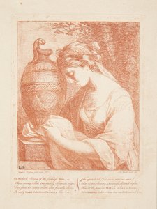 urn'deki kadın by Angelica Kauffmann